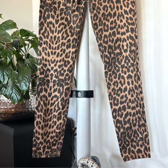 Zara leopard High Rise Skinny Jeans/Pants Sz 26 EU 36 Tan Black - Picture 8 of 8